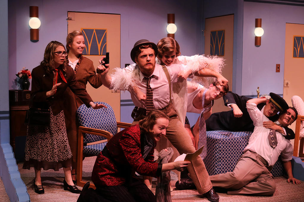 Theatre students during performance