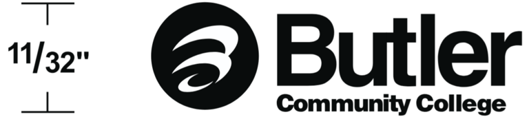 Official College Logo Horizontal: Minimum height - 11/32"